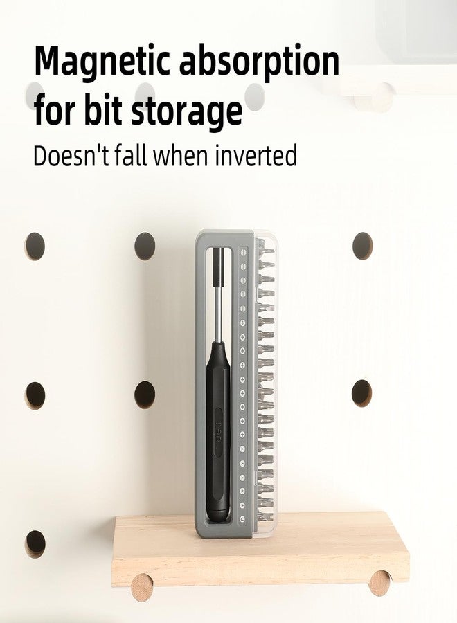 ديلي مجموعة مفكات دقيقة من ديلي DL241041 مع 41 قطعة من رؤوس مغناطيسية، مصنوعة من مادة مزدوجة من سبائك الألومنيوم S2+Cr-V، ومقبض غطاء عالي العزم، طقم أدوات لإصلاح الإلكترونيات (عبوة واحدة، فضي) - Image 5